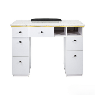 Napa Manicure Table White/Gold by Mayakoba