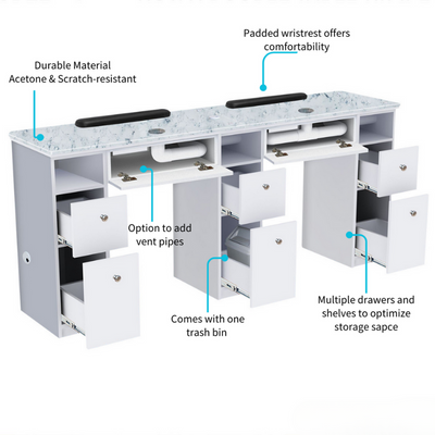 Nova I Double Nail Table