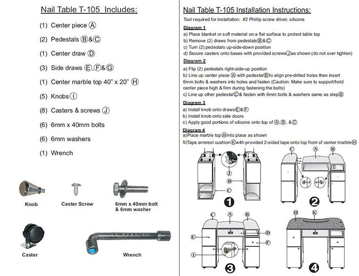 T-06 Nail Table