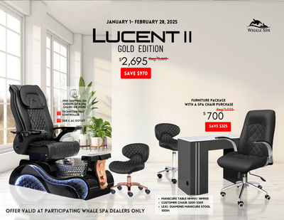 Lucent II Gold Edition Pedicure Chair Package Deal