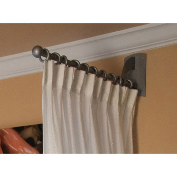 Silver Metal Salon Drapery Rod