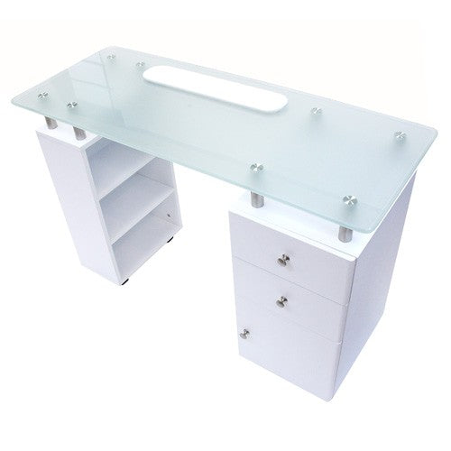 Glass Top Nail Table