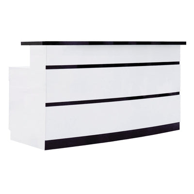 Lux BW Stripes Reception Desk