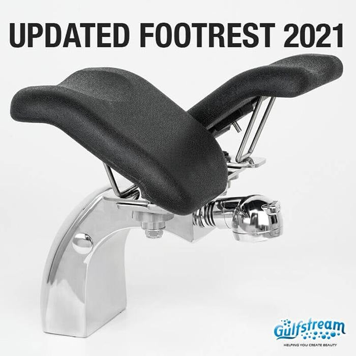 Monaco Pedicure Chair. Standard Chrome Footrest