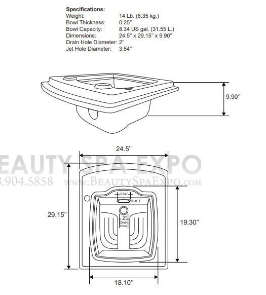 Chi Spa Pedicure Bowl