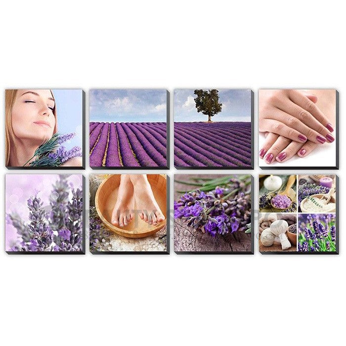 Lavender Fields Ensemble Canvas Mural