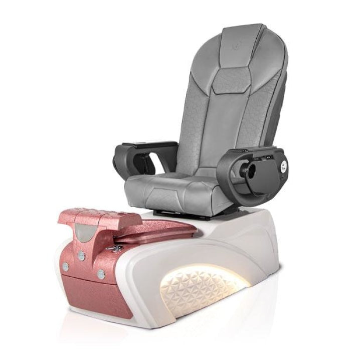 Milan ROSE Pedicure Chair. Throne Gray Seat