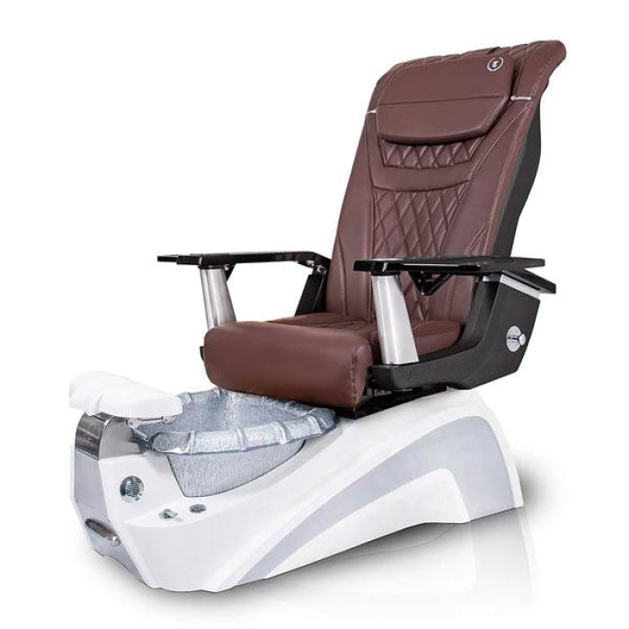 Murano SILVER Pedicure Chair. T Timeless Chocolate Seat 