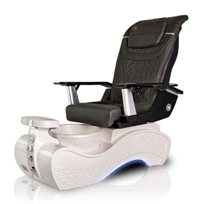 New Beginning 3D-SNOW-WHITE Pedicure Chair With T Timeless Black Seat