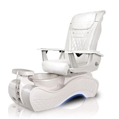 New Beginning 3D-SNOW-WHITE Pedicure Chair With Prestige White Seat