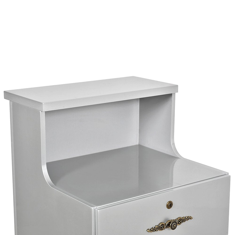 Valencia LED Reception Desk - Side Storage