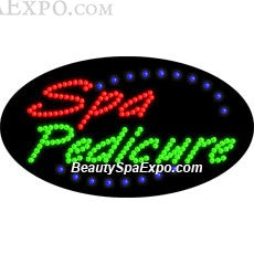 Spa Pedicure Oval LED Sign