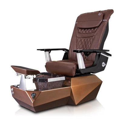 Tri BRONZE Pedicure Chair. T Timeless Chocolate Seat