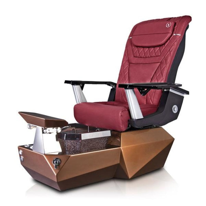 Tri BRONZE Pedicure Chair. T Timeless Red Seat