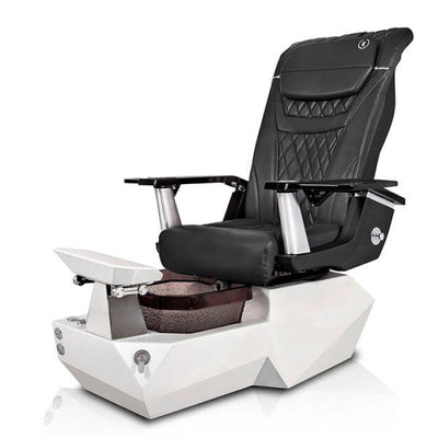 Tri WHITE Pedicure Chair. T Timeless Black Seat