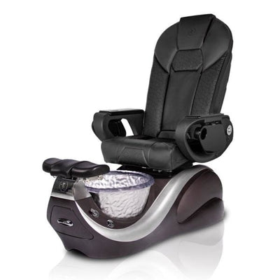 Vespa SILVER Pedicure Chair. Throne Black Seat 